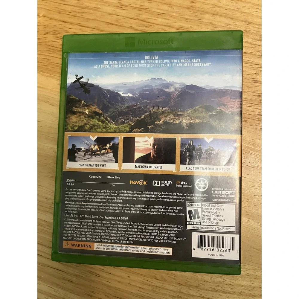 Tom Clancy's Ghost Recon: Wildlands Microsoft‎ Xbox One Video Game
